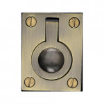 M Marcus Heritage Brass Flush Ring Design Cabinet Pull 38mm 